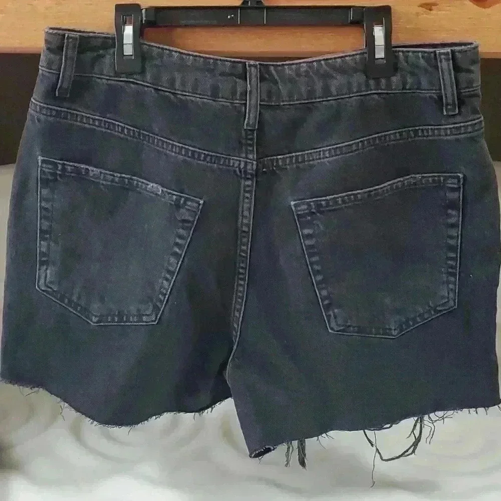 ☆☆☆Topshop denim black shorts